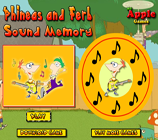 Play Phineas and Ferb Sound Memory